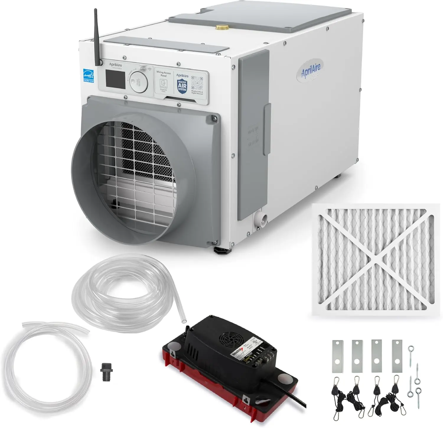 AprilAire E100W Review: Smart Whole-House Dehumidifier Tested 1 AprilAire E100W review unboxing — what is included in the package