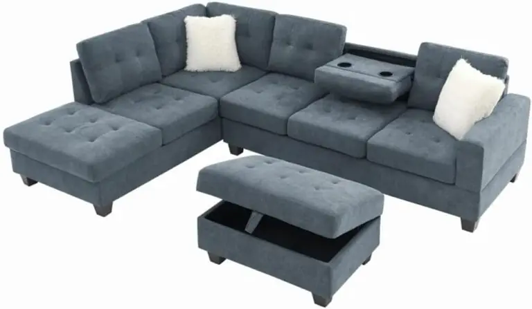 BERHUTJ 107 Fabric Sectional Sofa Review: Pros & Cons 16 Image 1 of BERHUTJ 107 fabric sectional sofa review