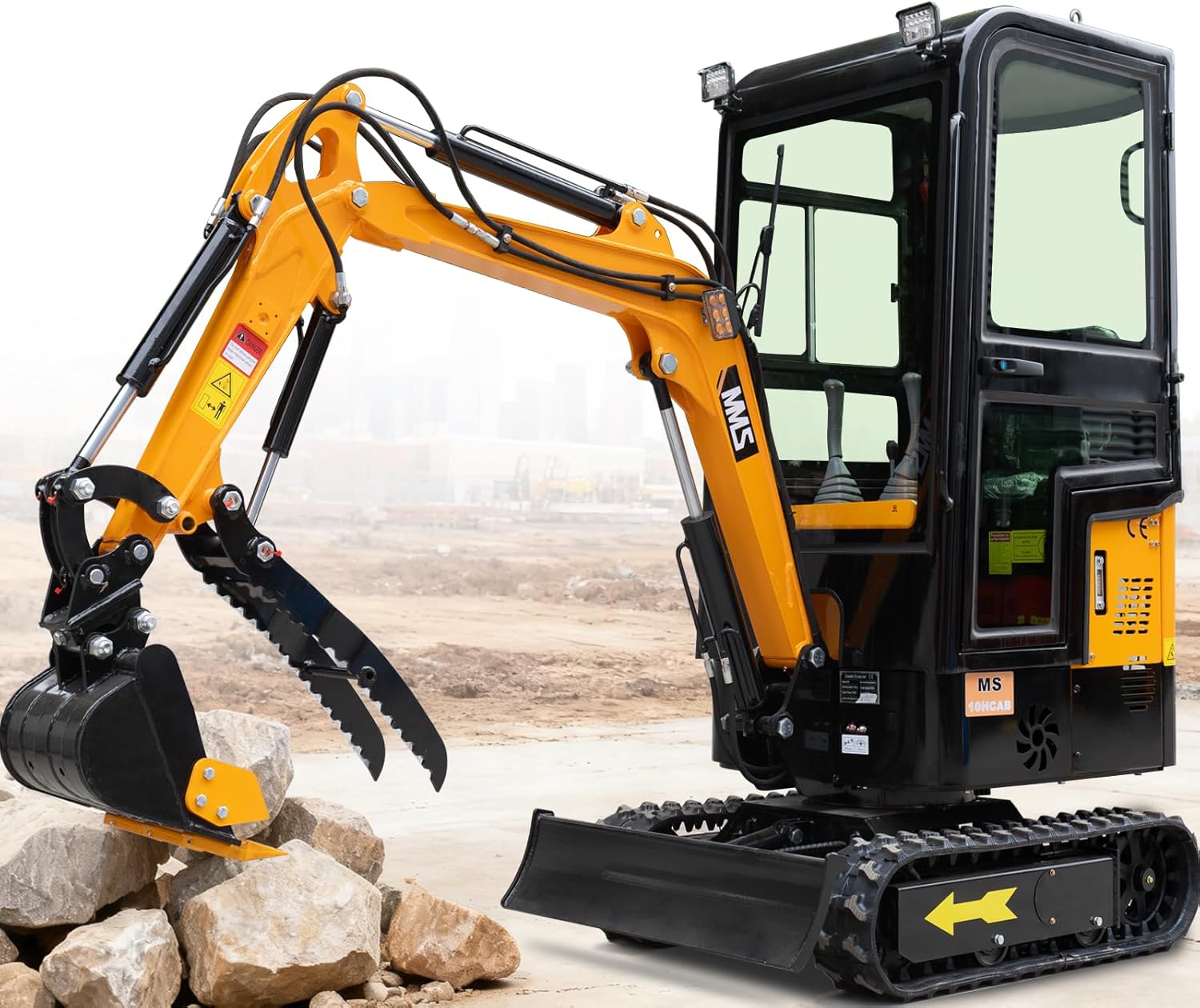 MMS 1 ton mini excavator review — full unboxing showing every item included