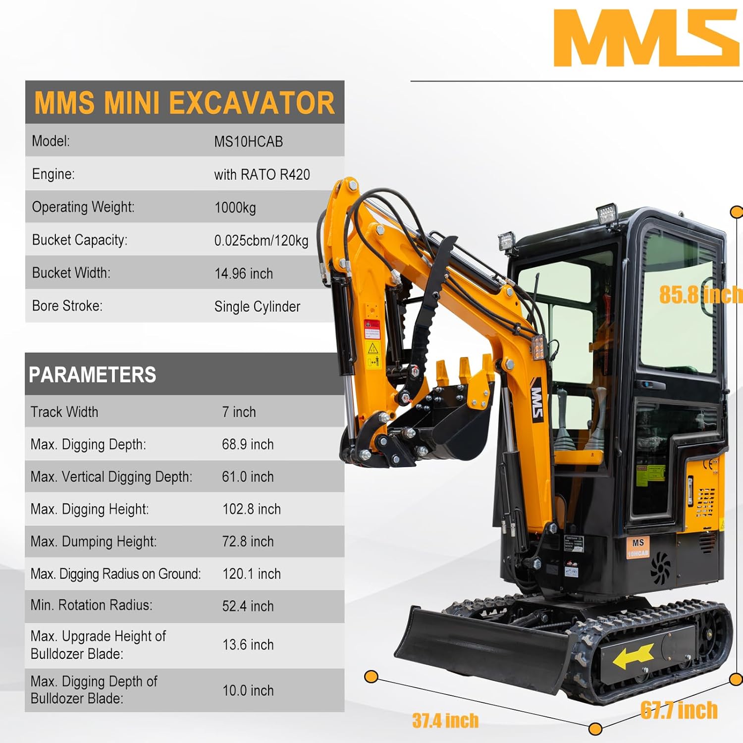MMS 1 ton mini excavator review during hands-on performance testing