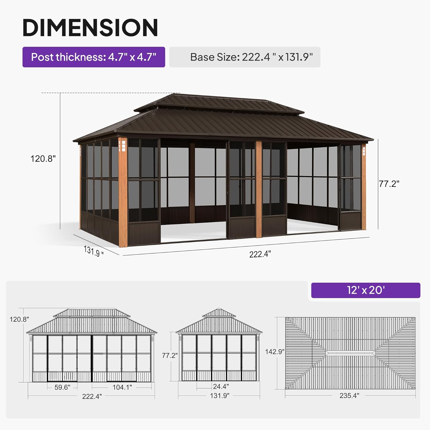 PURPLE LEAF hardtop gazebo review,PURPLE LEAF gazebo review pros cons,best outdoor hardtop gazebo review,PURPLE LEAF 12x20 gazebo review,is PURPLE LEAF gazebo worth buying,PURPLE LEAF gazebo review honest opinion performance testing over multiple weeks