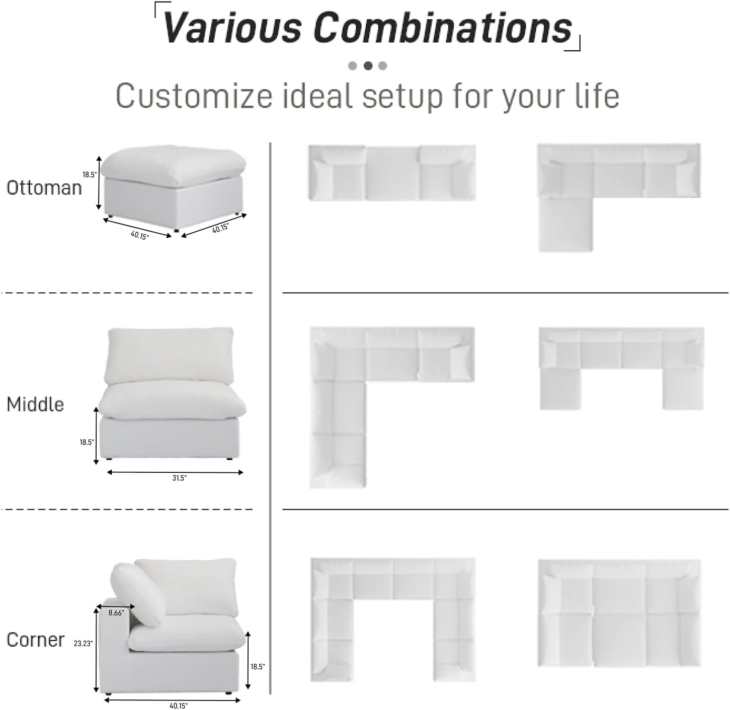 Step-by-step setup guide for WJShome Cloud Couch Sectional review