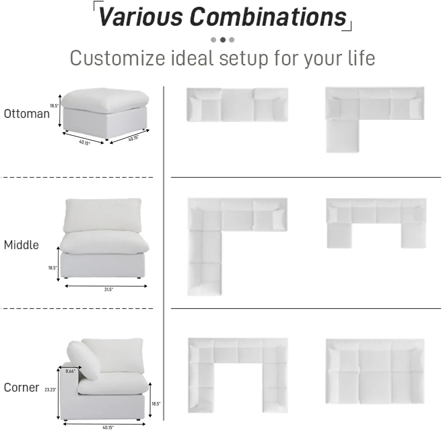 Step-by-step setup guide for WJShome Cloud Couch Sectional review