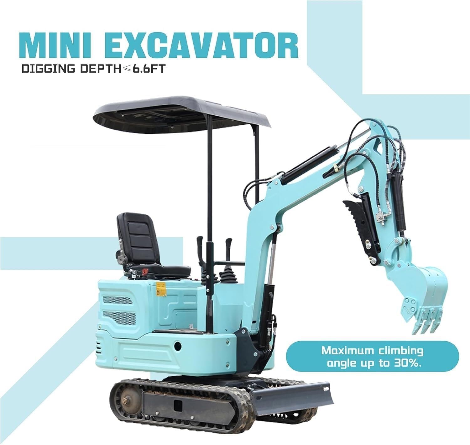 Yuntu Rapid Drive diesel small excavator review detailed look at the pilot controls and quick coupler