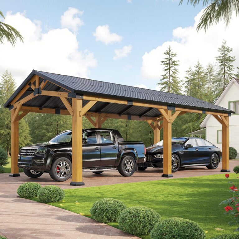 Jocisland Cedar Wood Carport Review: Pros & Cons Verdict 26 Image 1 of Jocisland cedar wood carport review