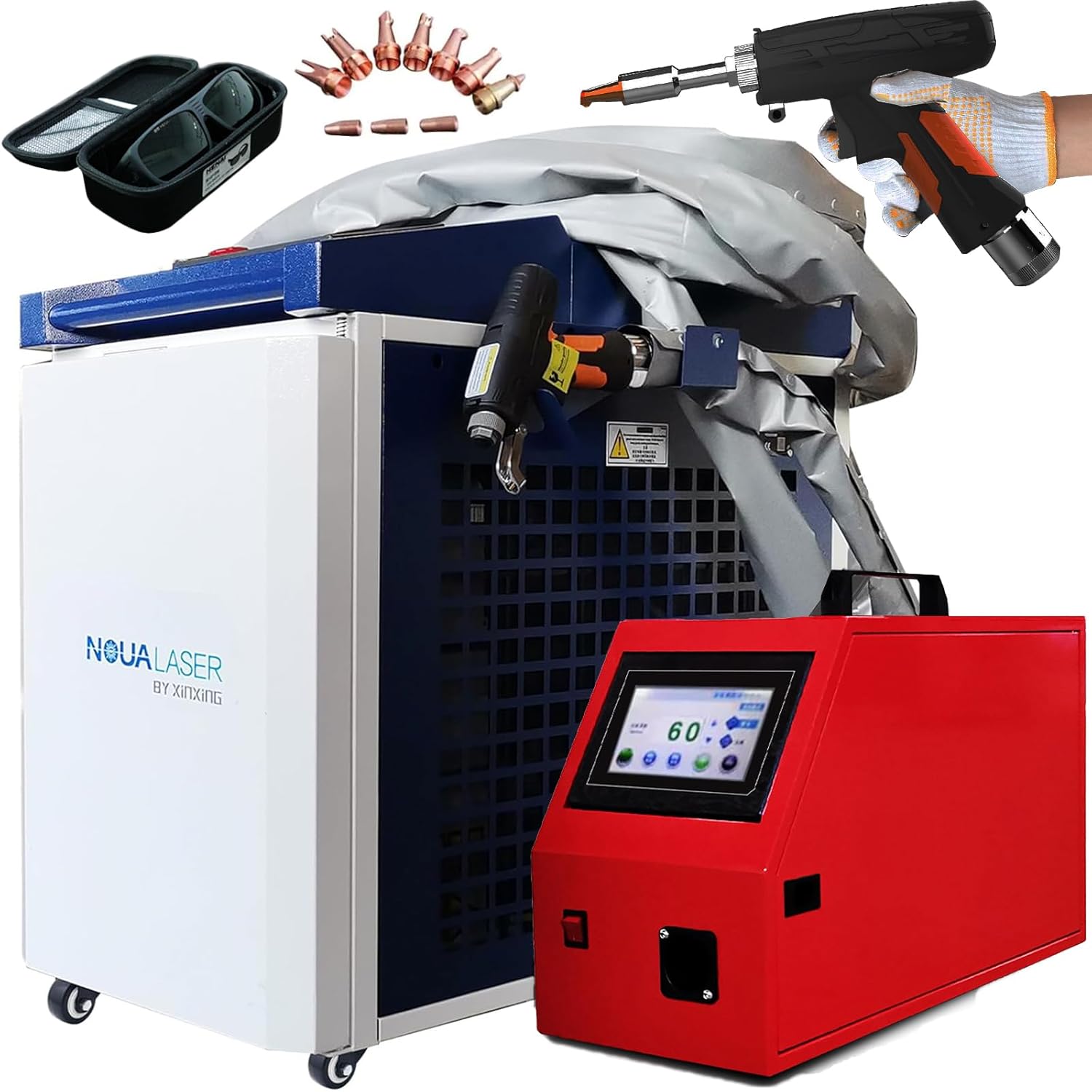 NOUALASER 2000W handheld laser welder review, NOUALASER laser welder review and rating, is NOUALASER handheld laser welder worth buying, 2000W fiber laser welder review pros cons, NOUALASER 4-in-1 laser welder honest opinion, handheld laser welder review verdict build quality and materials close-up
